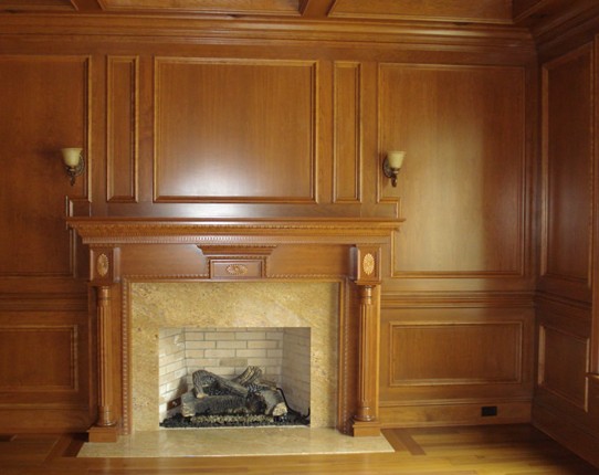 boiserie in legno noce